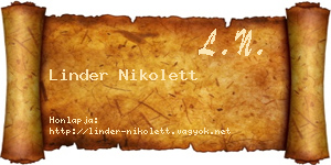 Linder Nikolett névjegykártya