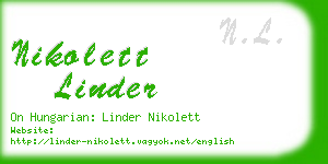 nikolett linder business card